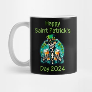 St Patricks Day 2024. Irish Skull Men Mug